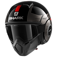 Шлем Shark STREET DRAK TRIBUTE RM Black/Chrome/Red