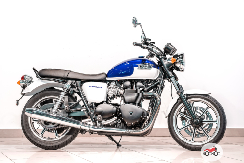 Мотоцикл TRIUMPH BONNEVILLE 900 2015, МНОГОЦВЕТНЫЙ (БЕЛЫЙ,СИНИЙ) фото 3