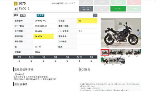 Мотоцикл KAWASAKI Z 400 2020, Белый фото 12