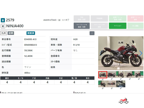 Мотоцикл KAWASAKI ER-4f (Ninja 400R) 2015, Красный фото 15