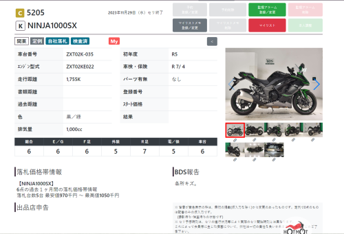 Мотоцикл KAWASAKI Z 1000SX 2023, Черный фото 12