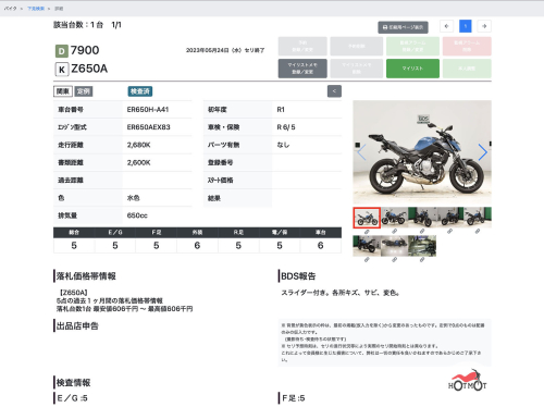 Мотоцикл KAWASAKI Z 650 2020, СИНИЙ фото 11