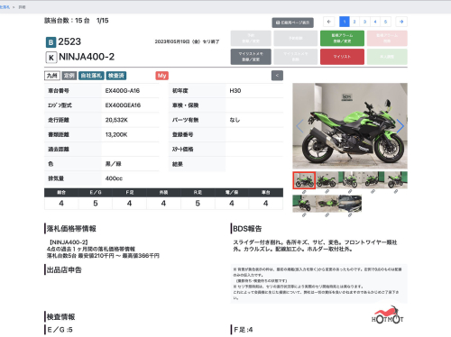 Мотоцикл KAWASAKI Ninja 400 2018, Зеленый фото 11