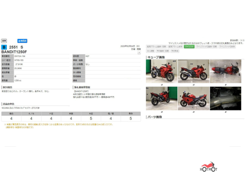 Мотоцикл SUZUKI GSX 1250 FA 2015, Красный фото 12