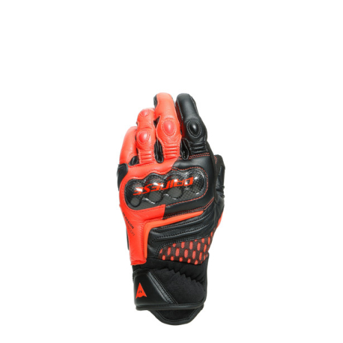 Перчатки кожаные Dainese CARBON 3 SHORT Black/Fluo-Red
